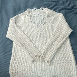 Dear John white chunky sweater
